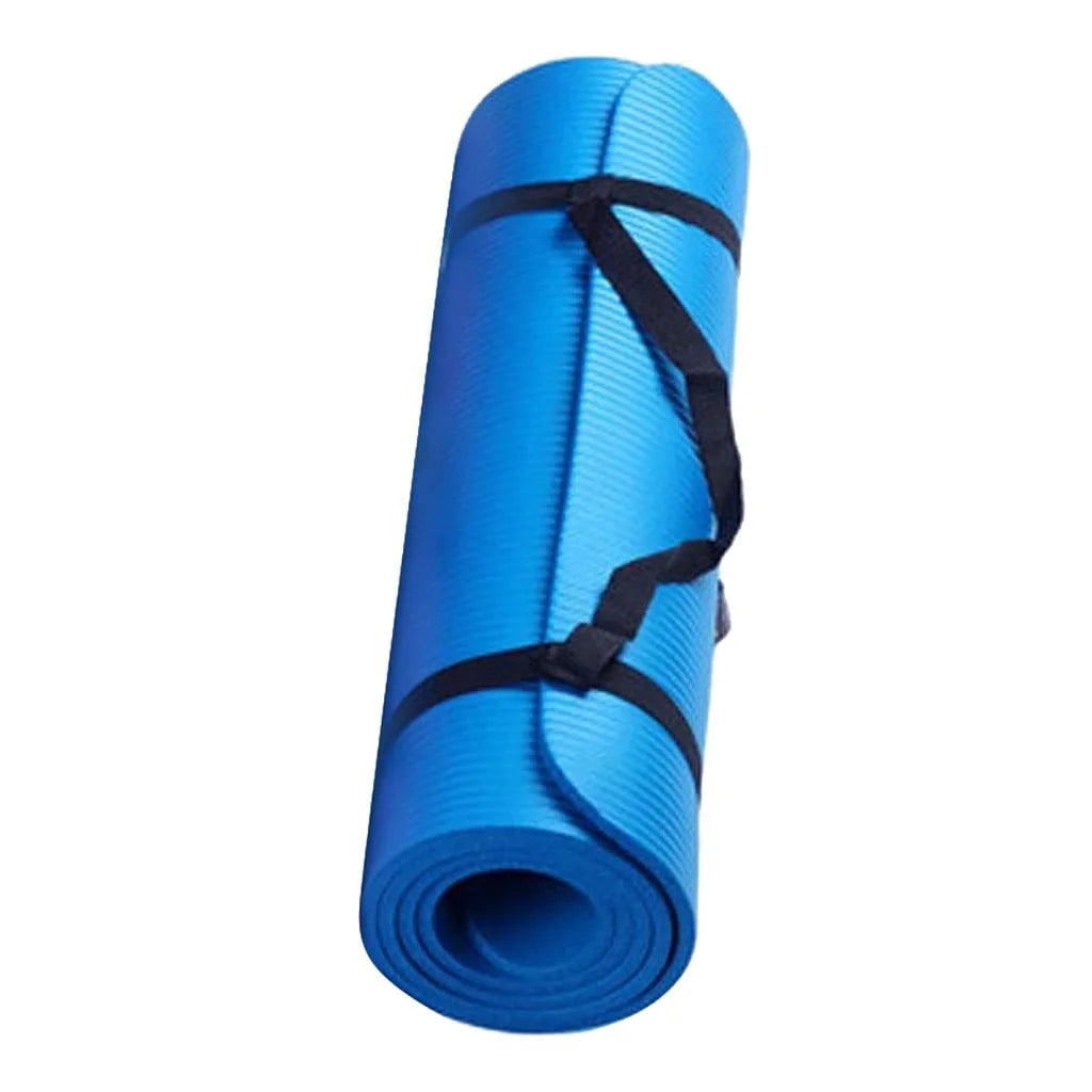 Yoga Mat Anti-Skid Sports Fitness Mat 15MM Thick EVA Comfort Foam Yoga Matt for Exercise, Yoga, and Pilates Gymnastics Mat Blue